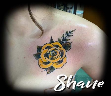 Tattoos - yellow rose tattoo  - 143858